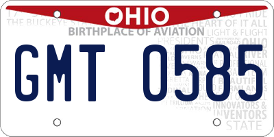 OH license plate GMT0585
