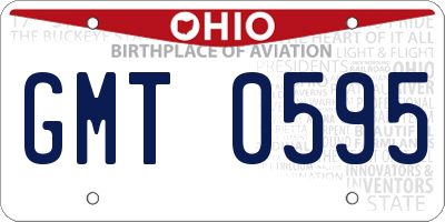 OH license plate GMT0595