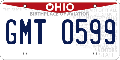 OH license plate GMT0599