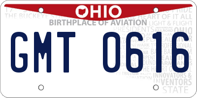 OH license plate GMT0616