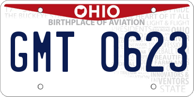 OH license plate GMT0623