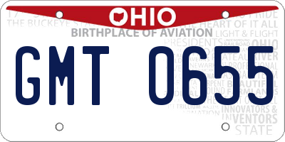 OH license plate GMT0655
