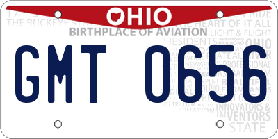 OH license plate GMT0656
