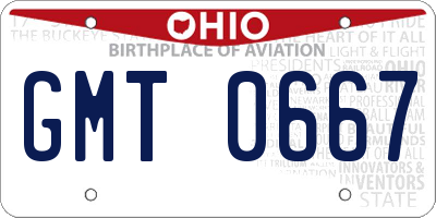 OH license plate GMT0667