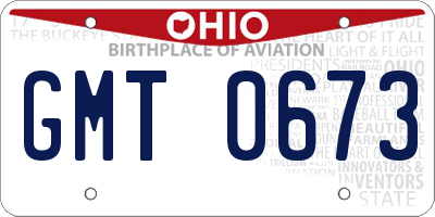 OH license plate GMT0673