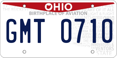 OH license plate GMT0710