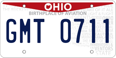 OH license plate GMT0711