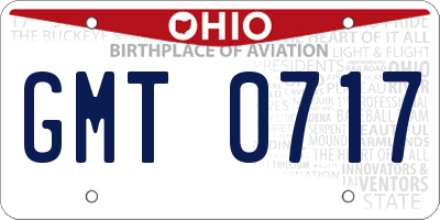 OH license plate GMT0717
