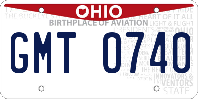 OH license plate GMT0740