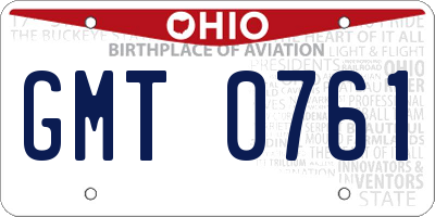 OH license plate GMT0761