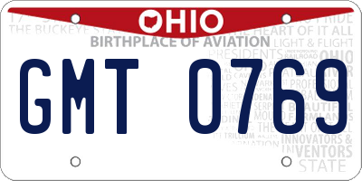 OH license plate GMT0769