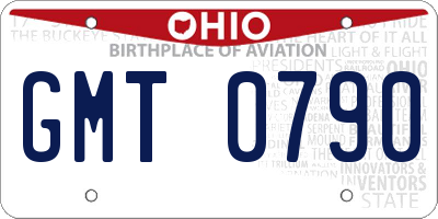 OH license plate GMT0790