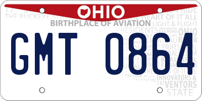 OH license plate GMT0864