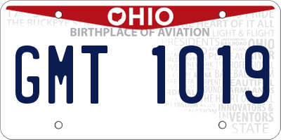 OH license plate GMT1019