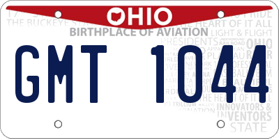 OH license plate GMT1044