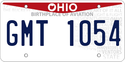 OH license plate GMT1054