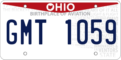 OH license plate GMT1059