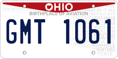 OH license plate GMT1061