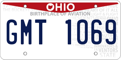 OH license plate GMT1069