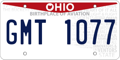 OH license plate GMT1077