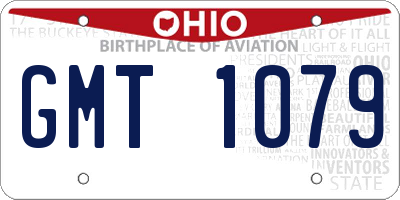 OH license plate GMT1079