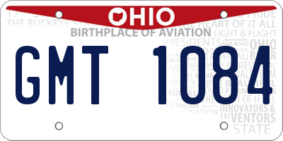 OH license plate GMT1084