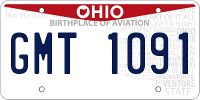 OH license plate GMT1091