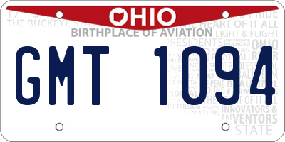 OH license plate GMT1094
