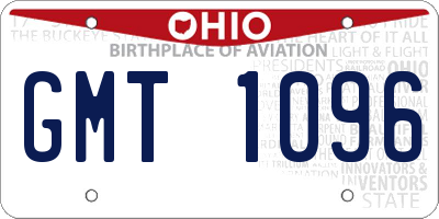 OH license plate GMT1096