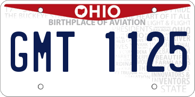OH license plate GMT1125