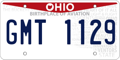 OH license plate GMT1129