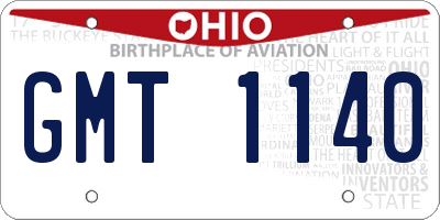 OH license plate GMT1140