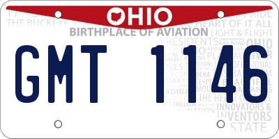 OH license plate GMT1146