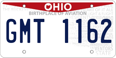 OH license plate GMT1162