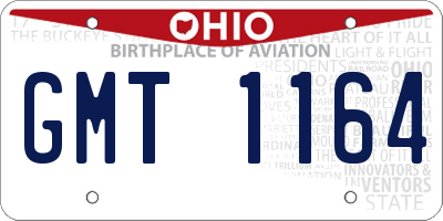 OH license plate GMT1164