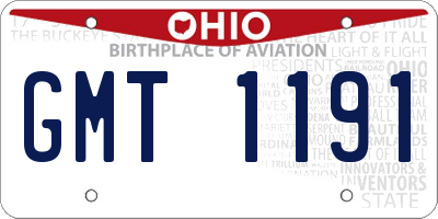 OH license plate GMT1191