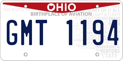 OH license plate GMT1194