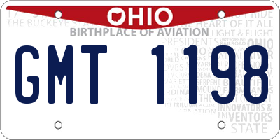 OH license plate GMT1198