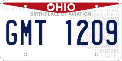 OH license plate GMT1209