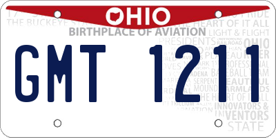 OH license plate GMT1211