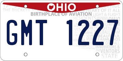 OH license plate GMT1227