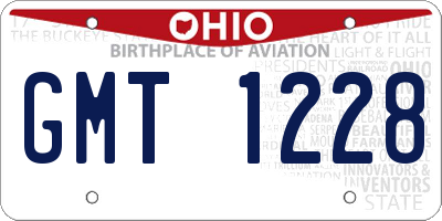 OH license plate GMT1228