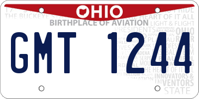 OH license plate GMT1244
