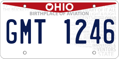 OH license plate GMT1246
