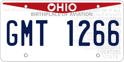 OH license plate GMT1266