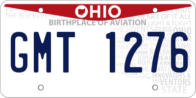 OH license plate GMT1276