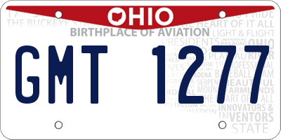 OH license plate GMT1277
