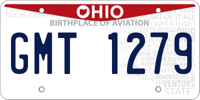 OH license plate GMT1279