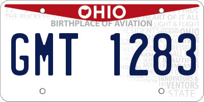 OH license plate GMT1283