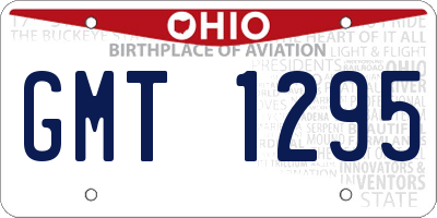 OH license plate GMT1295
